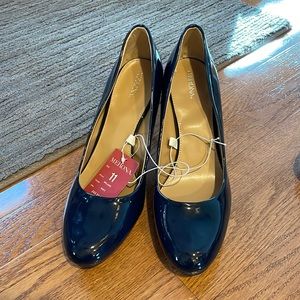 Patent Leather Navy Heels. Brand New.